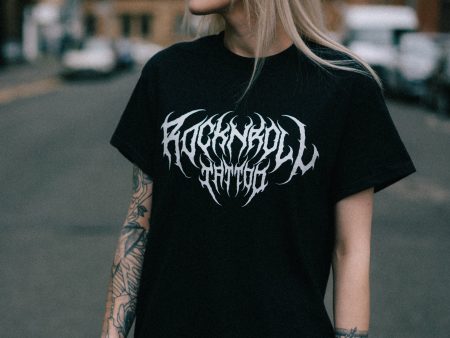 Rock n Roll Tattoo Black Metal Unisex T-Shirt Online Sale