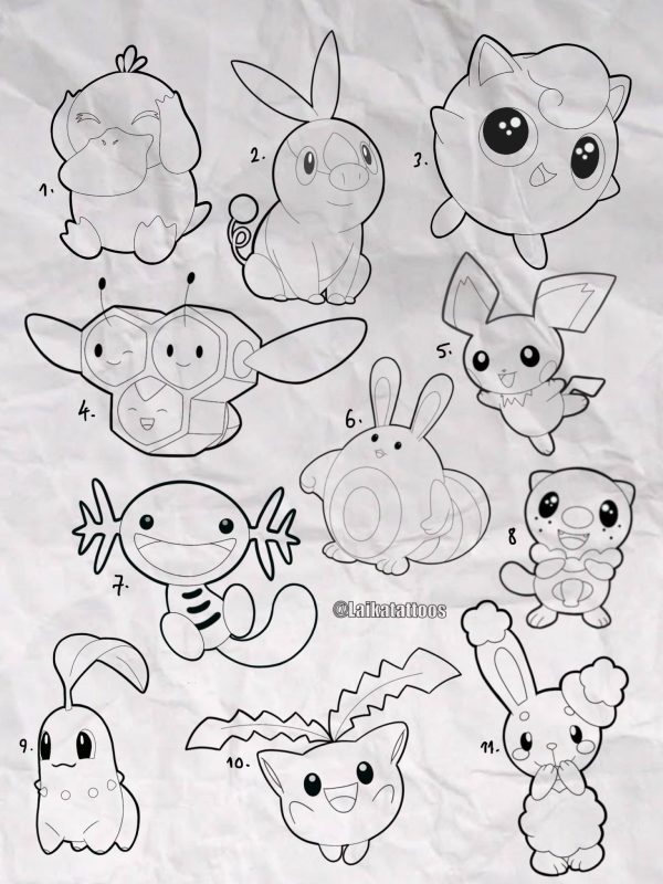 Pokemon inspired designs by Laika Cheap