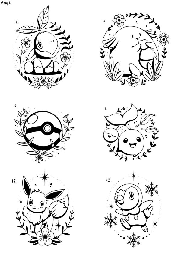 Pokemon inspired designs by Amy For Sale