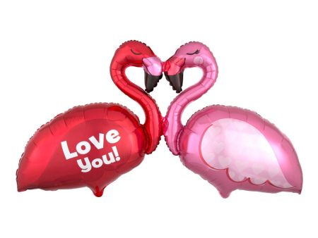 Love Flamingos Specialty Giant Foil Balloon 116x63cm Supply