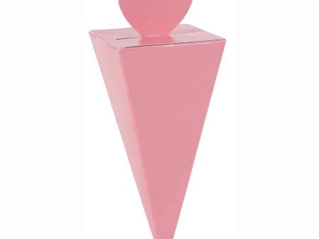 New Pink Cone Favor Boxes 50pcs For Cheap