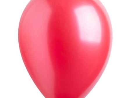 Apple Red Metallic Latex Balloons 11in, 50pcs Fashion