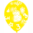 3rd Birthday Assorted Colors Latex Balloons 11in, 6pcs Discount