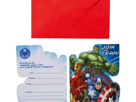 Avengers Invitations and Envelopes 8pcs For Discount