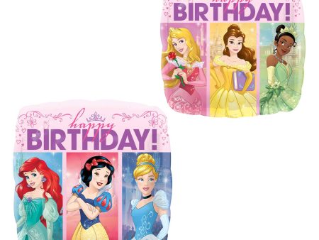 Multi-Princess Dream Big Happy Birthday Balloon 45cm Supply