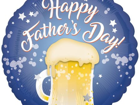 Happy Father s Day Beer Mug Foil Balloon 45cm Supply