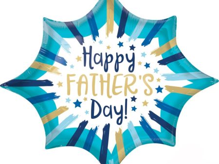 Fathers Day Painted Stripes SuperShape Balloon Supply