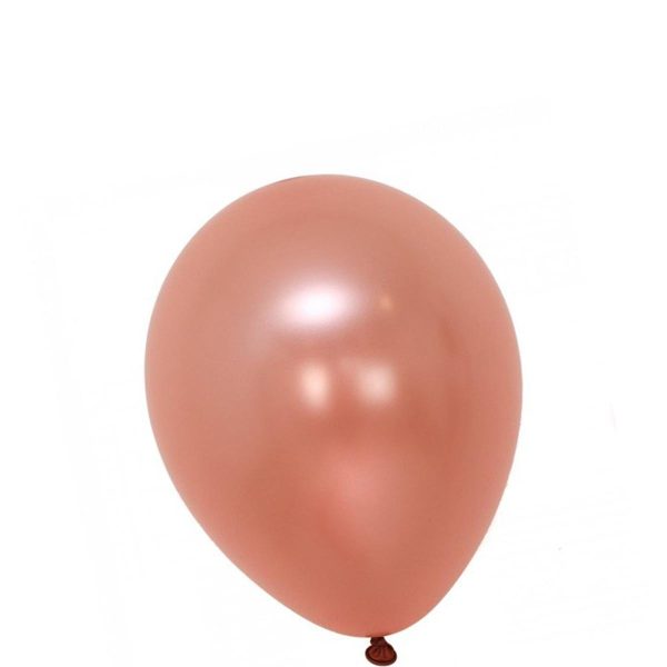 Rose Gold Pearlized Latex Balloons 5in, 50pcs Supply