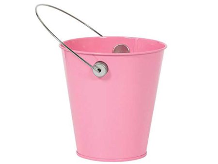 New Pink Metal Bucket With Handle Online Sale