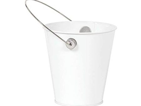 White Metal Bucket With Handle For Cheap