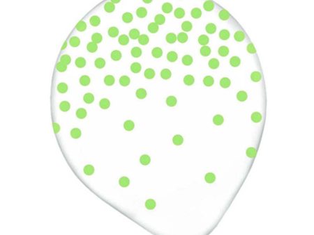 Kiwi Print Confetti Latex Balloon 6ct Discount