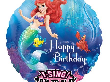 Little Mermaid Birthday Singing Balloon 28in Sale