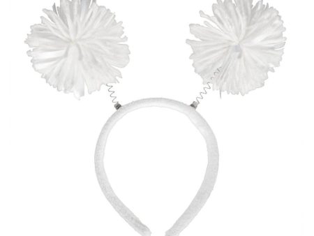 White Pom Pom Headbopper on Sale