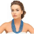 Metallic Royal Blue Necklaces 8pcs Hot on Sale