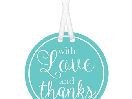 With Love And Thanks Robin s Egg Tags 2in, 25pcs Cheap