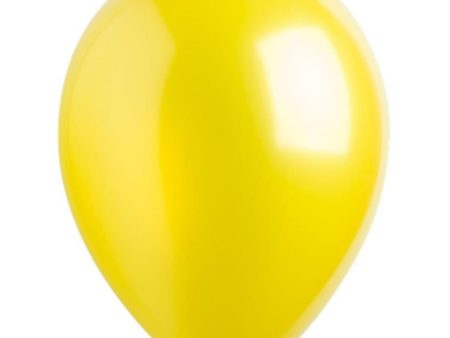 Yellow Sunshine Metallic Latex Balloons 11in, 50pcs Cheap