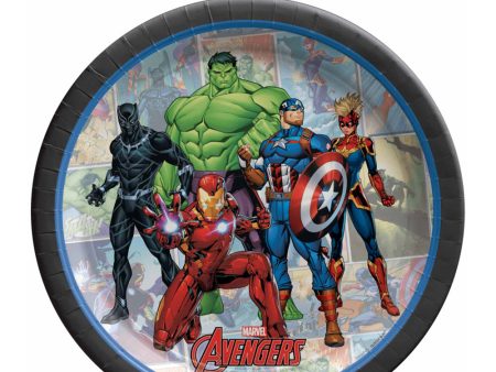 Marvel Avengers Powers Unite Round Paper Plates 7in, 8pcs Fashion