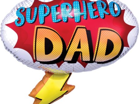 Superhero DAD SuperShape Foil Balloon 68x66cm Sale