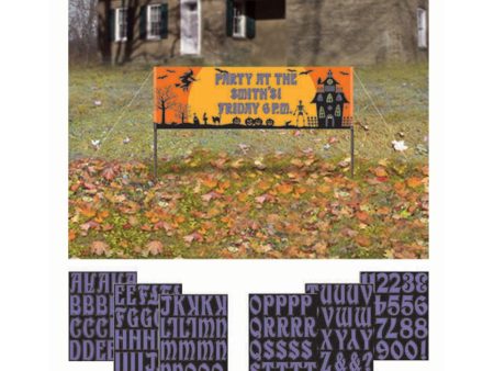 Halloween Personalized Yard Banner 48in Online now