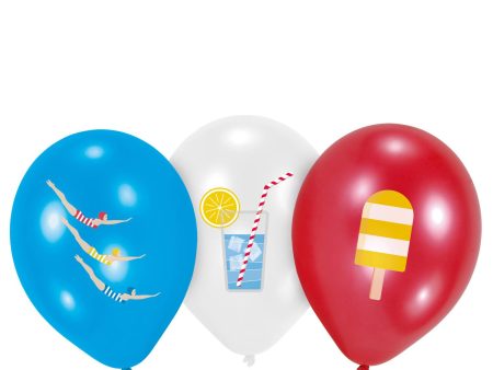 Summer Stories 4c Latex Balloons 11in, 6pcs Cheap